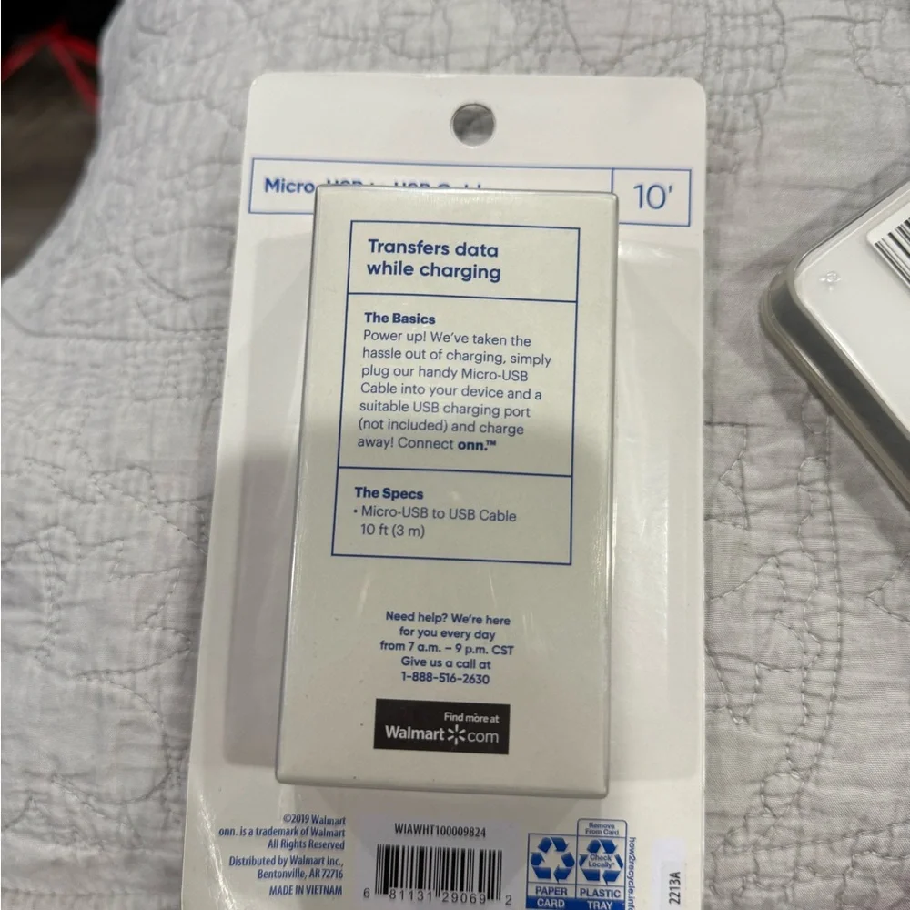 NWT White Micro-USB to USB Cable box7